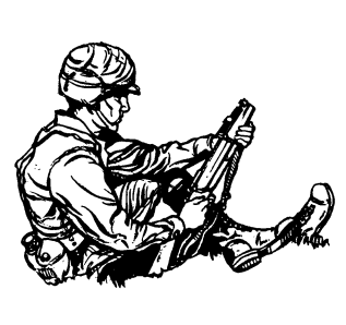Figure A-25. Sitting position for indirect fire.