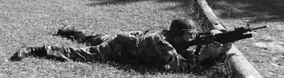 Figure 5-1. Prone supported position, quadrant sight.