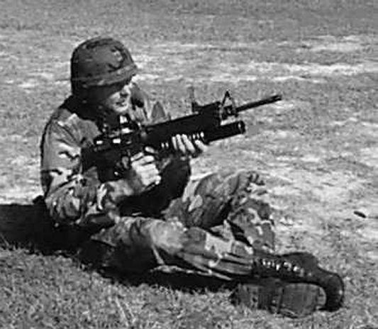 Figure 5-8. Sitting position, cross-ankled, leaf sight.