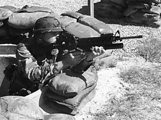 Figure 5-13. Fighting position, quadrant sight.