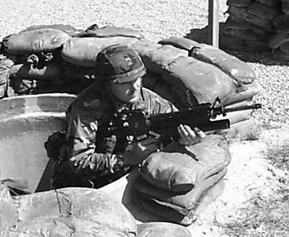 Figure 5-14. Fighting position, leaf sight.