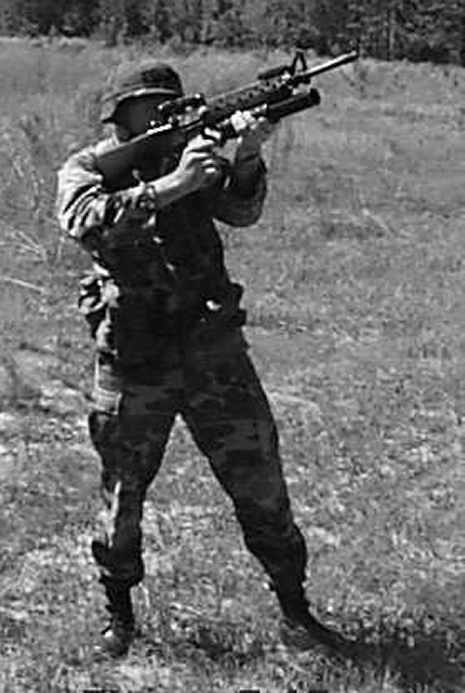 Figure 5-15. Standing position, quadrant sight.