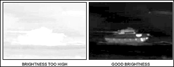 Figure E-23. High versus good brightness adjustments.