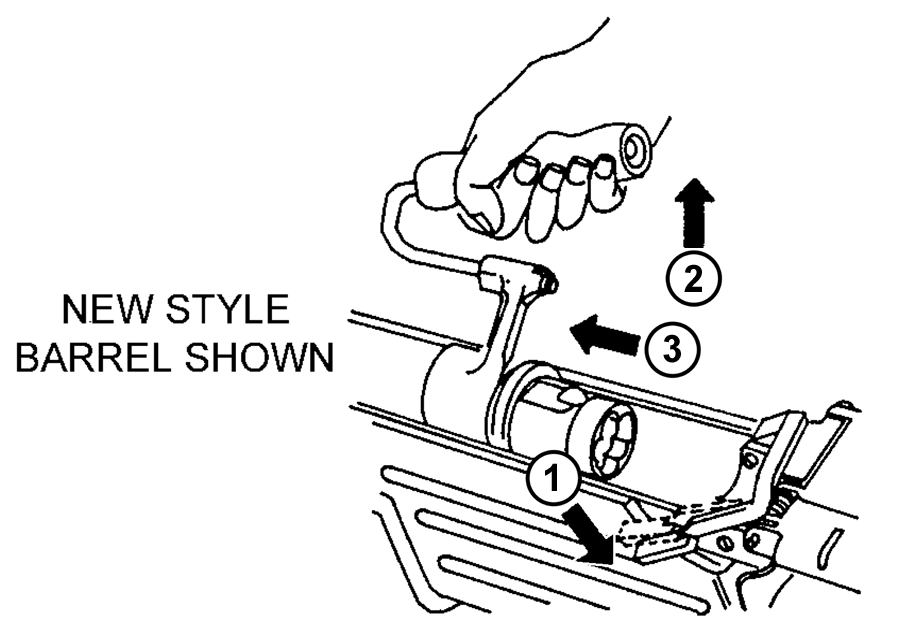 Figure 1-12. Removal of the barrel.