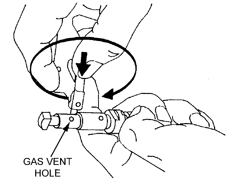 Figure 1-19. Cleaning of the gas vent hole.