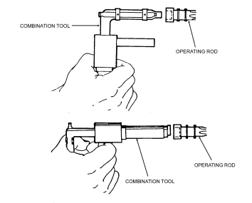 Figure 3-23. Cleaning tool of the piston head cavity.