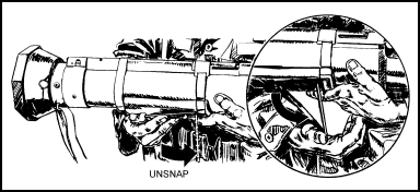 Figure 3-14. Unsnapping the shoulder stop.