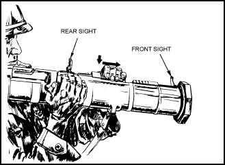Figure 3-15. Opening and adjusting the sights.