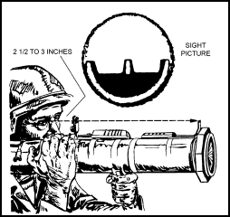 Figure 4-4.  Sight alignment for the M136 AT4.