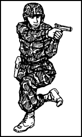 Figure 2-20. Traversing to the left, kneeling.