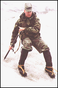 Figure 10-10. Flat-footing in the crab position.