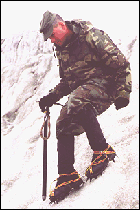 Figure 10-11. Use of ice ax in descent.