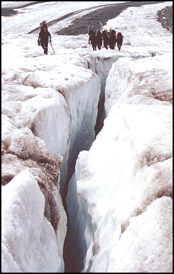 Figure 10-23. Ablation zone of glacier in summer.