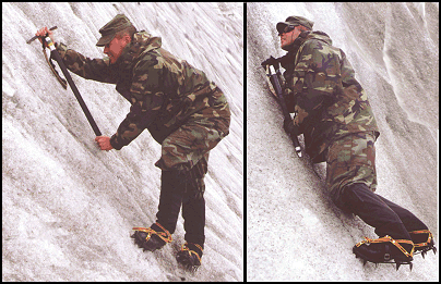 Figure 10-4. Ice ax in the anchor position.