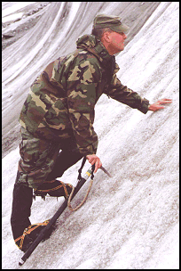Figure 10-5. Ice ax in the push-hold position.