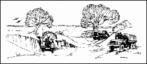 Figure 10-5. Dispersed vehicles in concealed positions