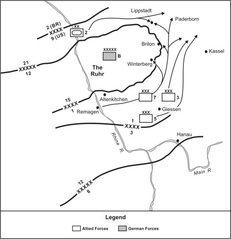Map 2-3. Ruhr Encirclement