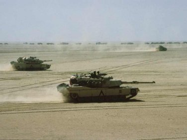 On the move during Operation Desert Storm.