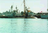 USS Houston pierside in port Esquimalt