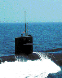 Photo of the USS Pennsylvania (SSBN-735). caption follows