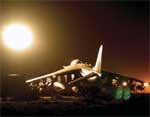 RAF aircraft such as this Harrier GR7 operated around the clock