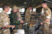 An RAF mess tent in the Gulf