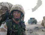 A Royal marine ashore on the Al Faw peninsular