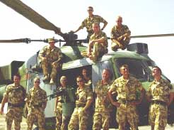 Some of the Joint Helicopter Force detachment at Basrah airport