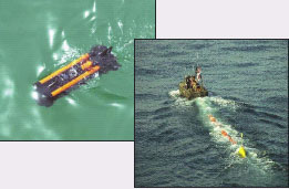 To speed up operations, the RN had leased the German Sea Fox Mine Disposal System