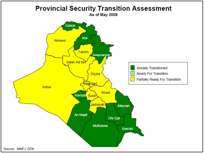 Provincial Security Transition Assessment As of May 2008