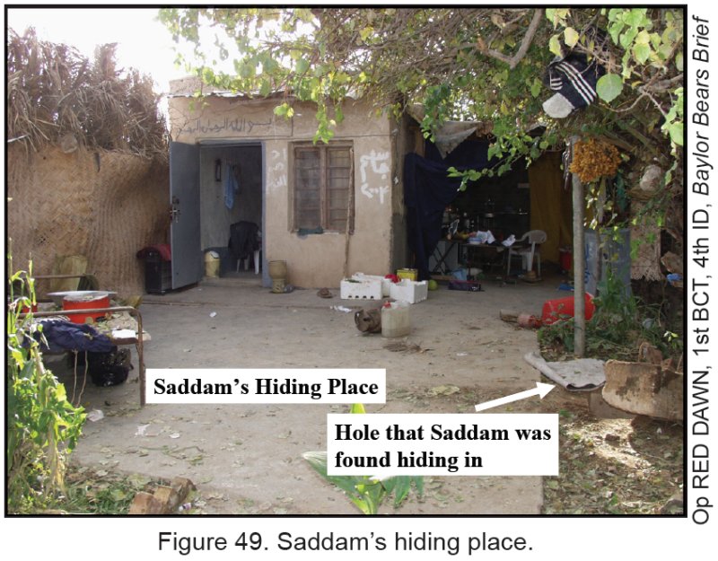 Figure 49. Saddam's hiding place. Figure 49. Saddam's hiding place.