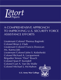 A Comprehensive Approach to Improving U.S. Security Force Assistance Efforts - Cover