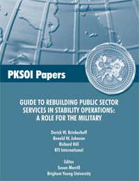 Guide to Rebuilding Public Sector Services in Stability Operations: A Role for the Military - Cover