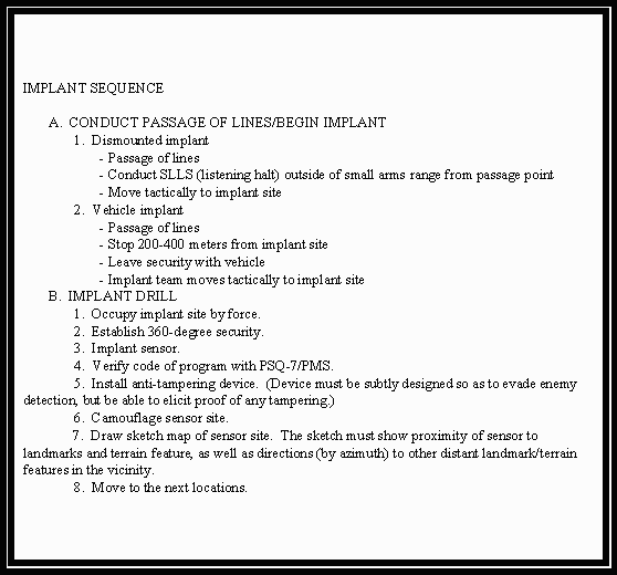 IMPLANT SEQUENCE