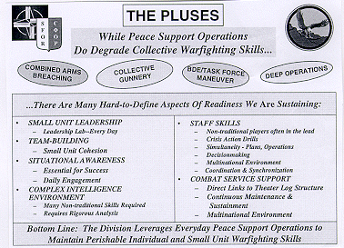 Depiction of 'pluses' in sustaining readiness