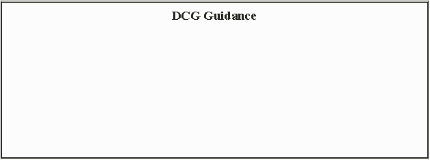 DCG's guidance