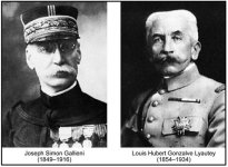 Graphic showing portraits of Joseph Simon Gallieni and Louis Herbert Gonzalve Lyautey