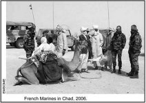 Graphic showing French Marines in Chad, 2006