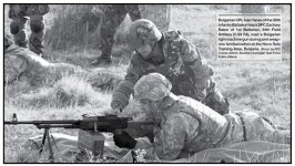 Graphic showing weapons famialiarization at the Novo Selo training area in Bulgaria