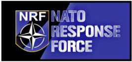 Graphic showing NATO response force logo