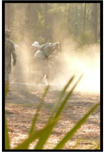 Graphic showing Infantry Regiment practicing urban search and rescue and debris cleaning