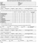 Graphic showing diagram of Advanced assessment questionnaire card A-governance