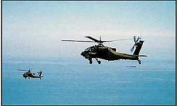 Photo of AH-64 team fling