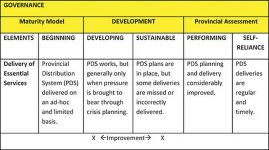 Graphic  diagram of beginning Maturity model assessment statement