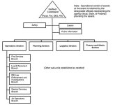 Graphic showing flowchart of on-scene coordination
