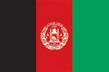 Graphic showing Afghanistan national flag