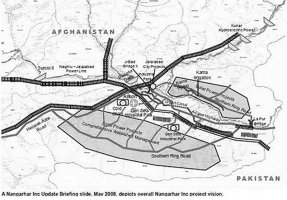 A Nangarhar Inc Update Briefing Slide, May 2008, depicts overall Nangarhar Inc project vision.