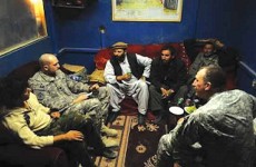 Photo showing Provincial Reconstruction Team Nuristan meeting