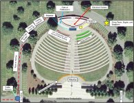 Figure 4. Aerial photo of Williamette National Cemetary VIP seating