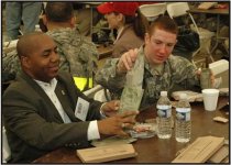 Figure 2. An ESGR team member enjoys a delicious beef stew MRE